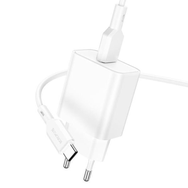 Сетевое зарядное устройство Borofone BA72A Spring QC3.0 + Type-C 1USB / 18W Black 81292