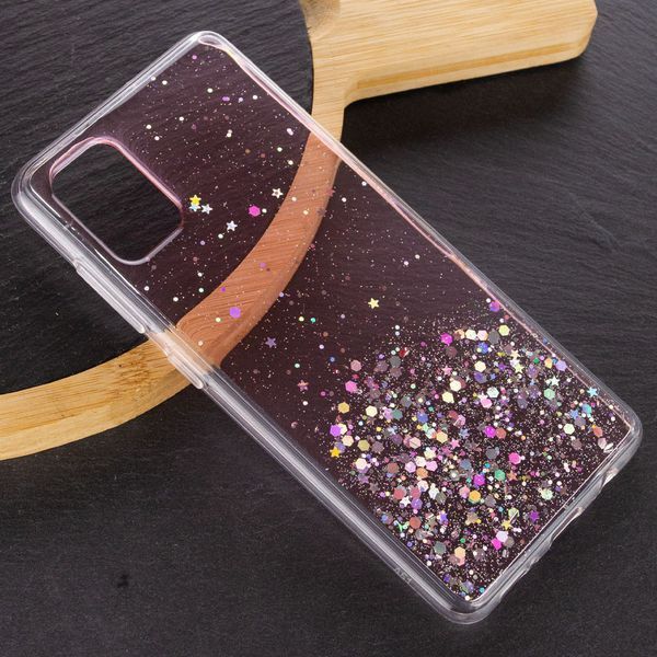 Чохол з блискітками Shine Glitter для Samsung Galaxy A51 Прозорий / Рожевий 54404