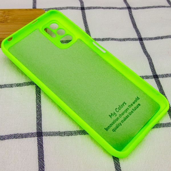 Чехол Silicone Cover Camera для Xiaomi Redmi Note 10 5G / Poco M3 Pro Салатовый / Neon green 56926