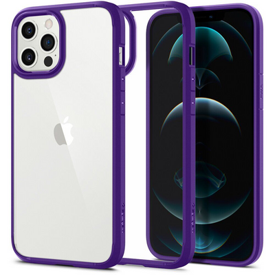 Чохол Spigen Hybrid Hydrangea для Iphone 12 Pro Max Прозорий/Purple 85571