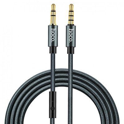 Кабель AUX Hoco UPA04 With Mic 1м Black 41306
