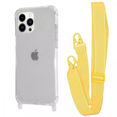 Чохол WAVE з ремінцем для Iphone 15 Pro Прозорий / Yellow 82742