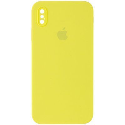 Чехол Silicone Case Square для Iphone X / XS Желтый / Bright Yellow 53344