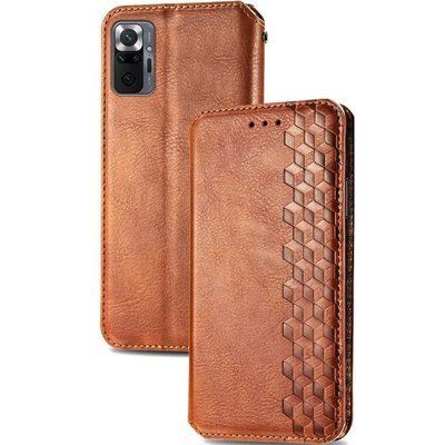 Чехол-книжка ETMA Cub для Xiaomi Redmi Note 10 Pro Коричневый 54508