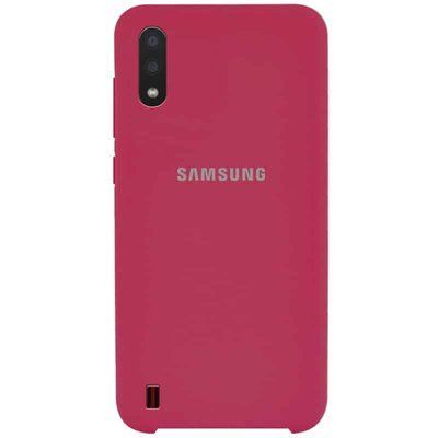 Чохол Silicone Case для Samsung Galaxy A01 Червоний / Rose Red 39902
