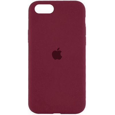 Чехол Silicone Case 360 для Iphone 7 / 8 / SE 2020 Бордовый / Plum 53195