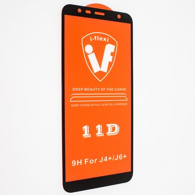 Защитное стекло 11D 9H i-flexi Full для Samsung Galaxy J4 Plus / J6 Plus Black 57493