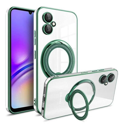 Чохол з підставкою MagSafe для Xiaomi Poco F6 / Redmi Turbo 3 Прозорий/Зелений
