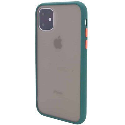 Чохол Soft-touch with Color Buttons для Iphone 11 Синьо-Зелений / Marine Blue 39545