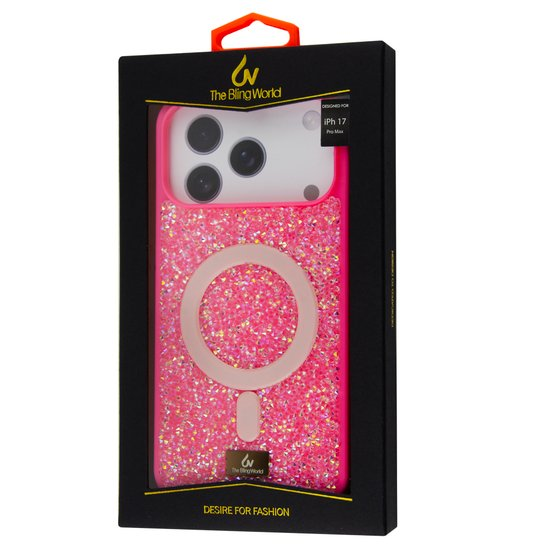 Чохол Bling Diamond MagSafe для Iphone 17 Pro Max Pink