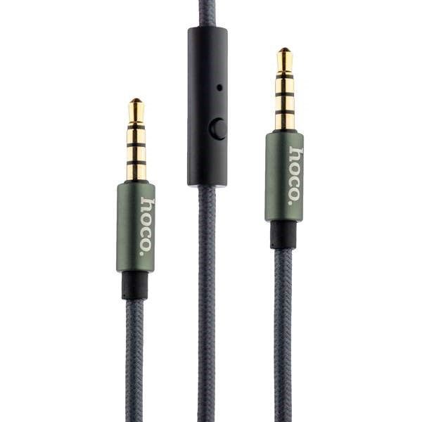 Кабель AUX Hoco UPA04 With Mic 1м Black 41306