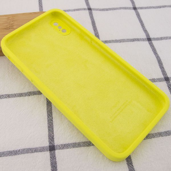 Чехол Silicone Case Square для Iphone X / XS Желтый / Bright Yellow 53344