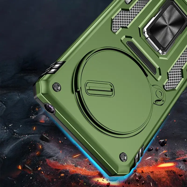 Протиударний чохол Camsh Army Ring для Xiaomi Redmi Note 14 Pro 4G / 5G / Poco X7 Оливковий/Army Green