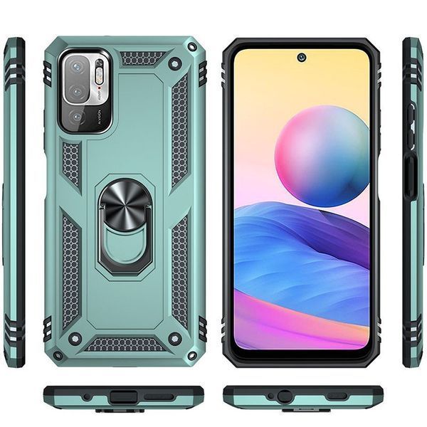 Противоударный чехол Serg Magnet Ring для Xiaomi Redmi 9T / Note 9 4G Черный 59036