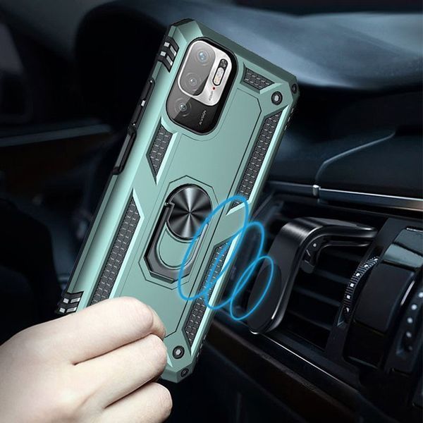 Противоударный чехол Serg Magnet Ring для Xiaomi Redmi 9T / Note 9 4G Черный 59036