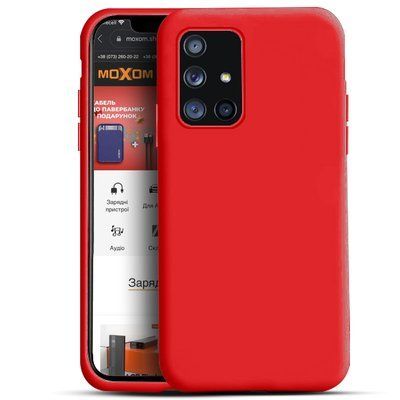 Чехол Soft Silicone Case с микрофиброй для Samsung Galaxy A52 / A52s Красный 52658