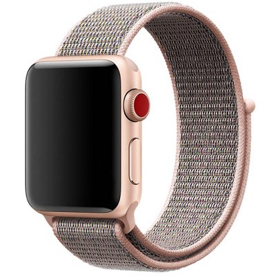 Ремінець Nylon для Apple Watch 38/40/SE 40/41 mm Рожевий / Pink Sand 50617