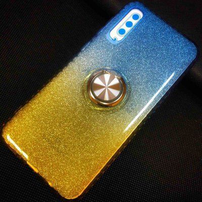 Чохол Ring з блискітками для Samsung Galaxy A30s 2019 A307 / A50S A507 Blue / Yellow 37730