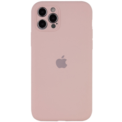 Чехол Silicone Case с защитой камеры для Iphone 14 Pro Розовый / Pink Sand 69054