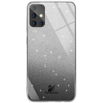Чохол TPU+Glass з блискітками Swarovski для Samsung Galaxy A51 Чорний 56088