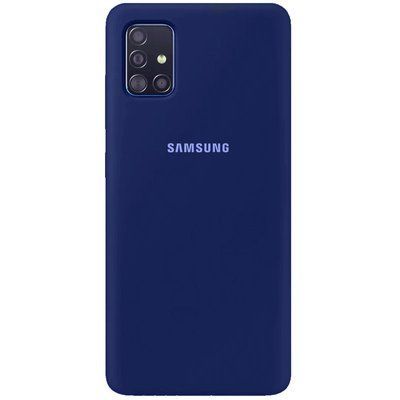 Чехол Silicone Cover для Samsung Galaxy A51 Темно-синий / Midnight blue 53367