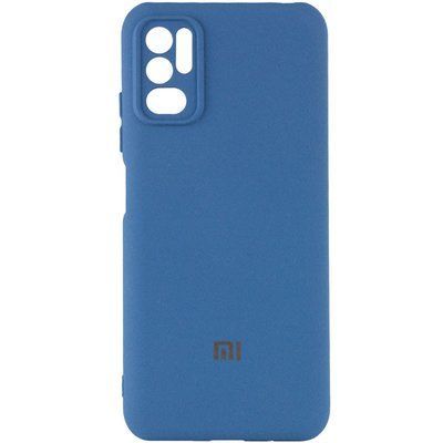 Чохол Silicone Cover Camera для Xiaomi Redmi Note 10 5G / Poco M3 Pro Синій / Navy blue 56928