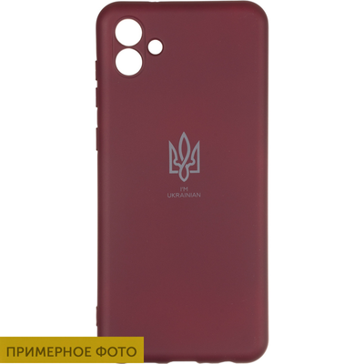 Чехол патриотический I am Ukrainian для Samsung Galaxy A03s Бордовый 68753
