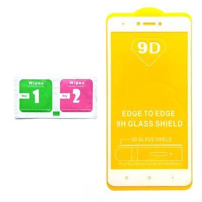 Захисне скло 9D Full для Xiaomi Redmi Note 4x / Note 4 Snapdragon White 35814