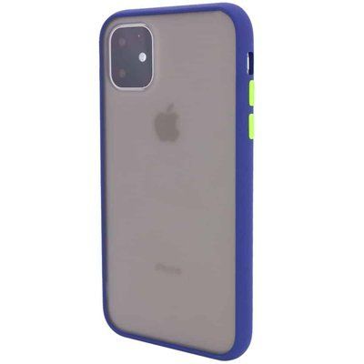 Чохол Soft-touch with Color Buttons для Iphone 11 Синій 39546