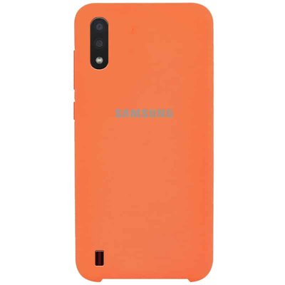 Чохол Silicone Case для Samsung Galaxy A01 Помаранчевий / Orange 39903