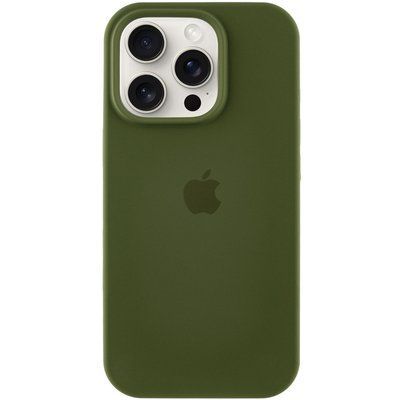 Чехол Silicone Case для Iphone 16 Pro Зеленый / Dark Olive