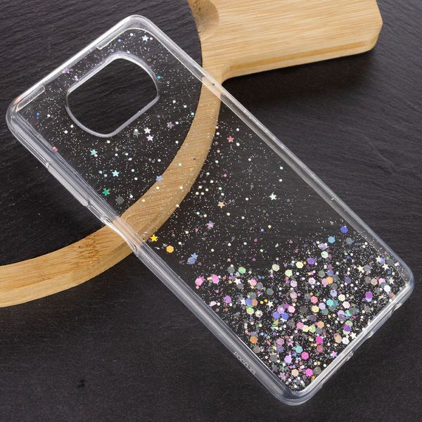 Чехол с блестками Shine Glitter для Xiaomi Poco X3 NFC / Poco X3 Pro Прозрачный 54406