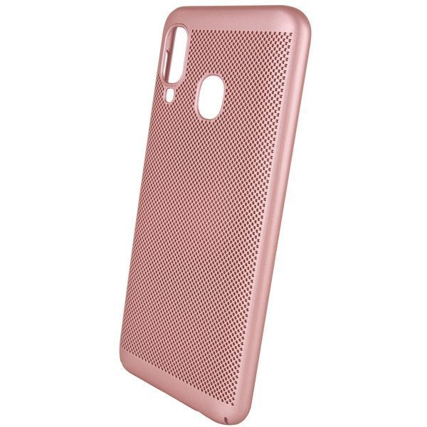 Чехол Grid Case для Samsung Galaxy A40 2019 A405 Розовый 65189