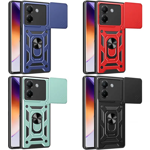 Протиударний чохол Camsh Serg Ring для Xiaomi Poco M7 Pro 5G Синій