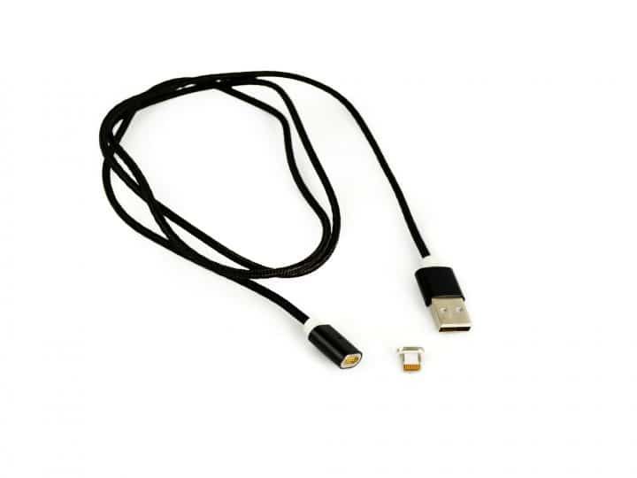 Кабель Aspor AM-101 Magnetic USB - Lightning 2.1A 1м Black 36663