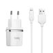 Сетевое зарядное устройство Hoco C12 Charger + кабель Lightning 2USB 2.4A White 42363 1