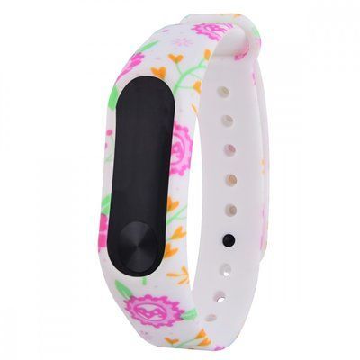 Ремешок с рисунком для Xiaomi Mi Band 3/4 many flowers 34716