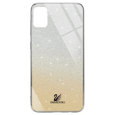 Чохол TPU+Glass з блискітками Swarovski для Samsung Galaxy A51 Золотий 56106