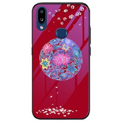 Чохол TPU+Glass Night case для Samsung Galaxy A10s 2019 A107 Кольорове плетіння / Червоний 50220