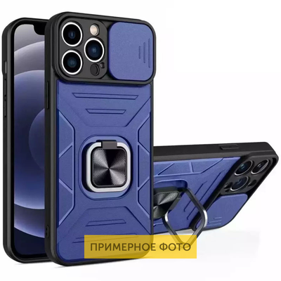 Противоударный чехол Camsh Flash Ring для Xiaomi Redmi Note 10 / Note 10s / Poco M5s Синий 65383
