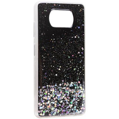 Чехол с блестками Shine Glitter для Xiaomi Poco X3 NFC / Poco X3 Pro Черный 54407
