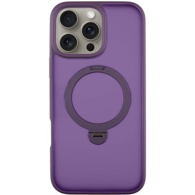 Чехол Metal Buttons MagSafe Colorful HQ Ring для Iphone 16 Pro Max Purple