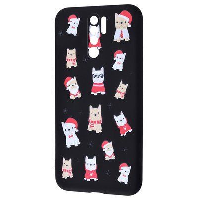 Чохол WAVE New Year для Xiaomi Redmi 9 Dogs / Black 48300