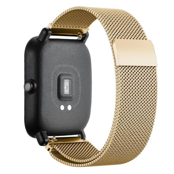Ремешок Milanese Loop для Xiaomi Amazfit / Samsung 20 mm Gold