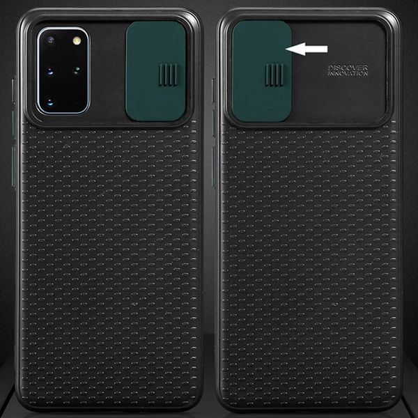 Чохол Camsh Black для Samsung Galaxy S20 Plus Чорний / Темно-зелений 44596