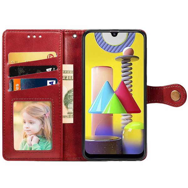 Чехол-книжка ETMA Gelan для Xiaomi Redmi 10C / Poco C40 Красный 65587