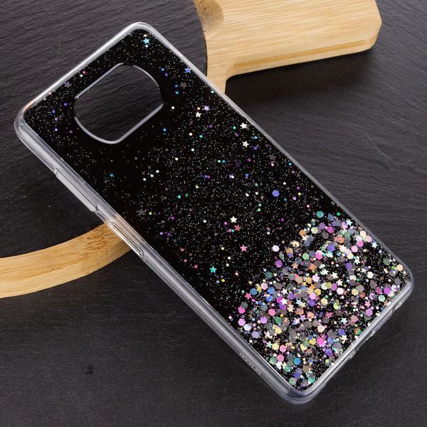 Чехол с блестками Shine Glitter для Xiaomi Poco X3 NFC / Poco X3 Pro Черный 54407