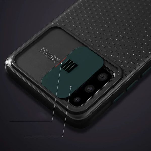 Чохол Camsh Black для Samsung Galaxy S20 Plus Чорний / Темно-зелений 44596