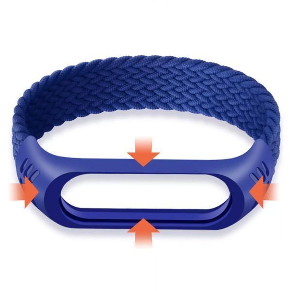 Ремінець Braided Solo Loop для Xiaomi Mi Band 3/4/5/6 M Blue 60168