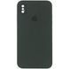 Чехол Silicone Case Square для Iphone X / XS Зеленый / Black Green 53345 1